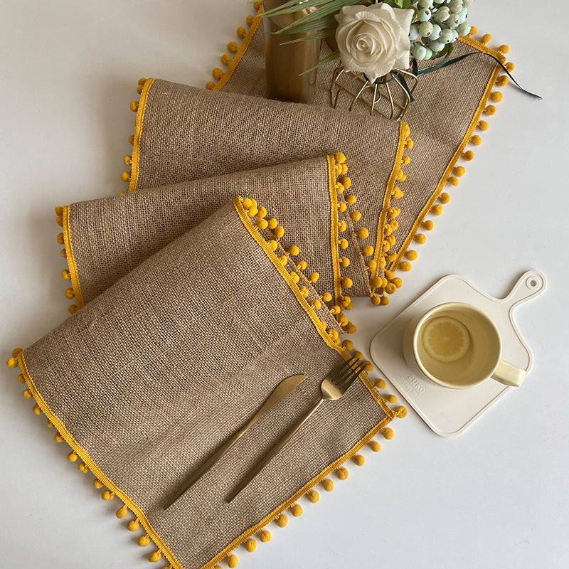 Table Decoration Jute Table Flag