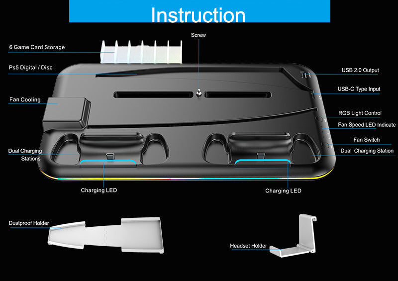 PS5 Host Multi-function Cooler Pad