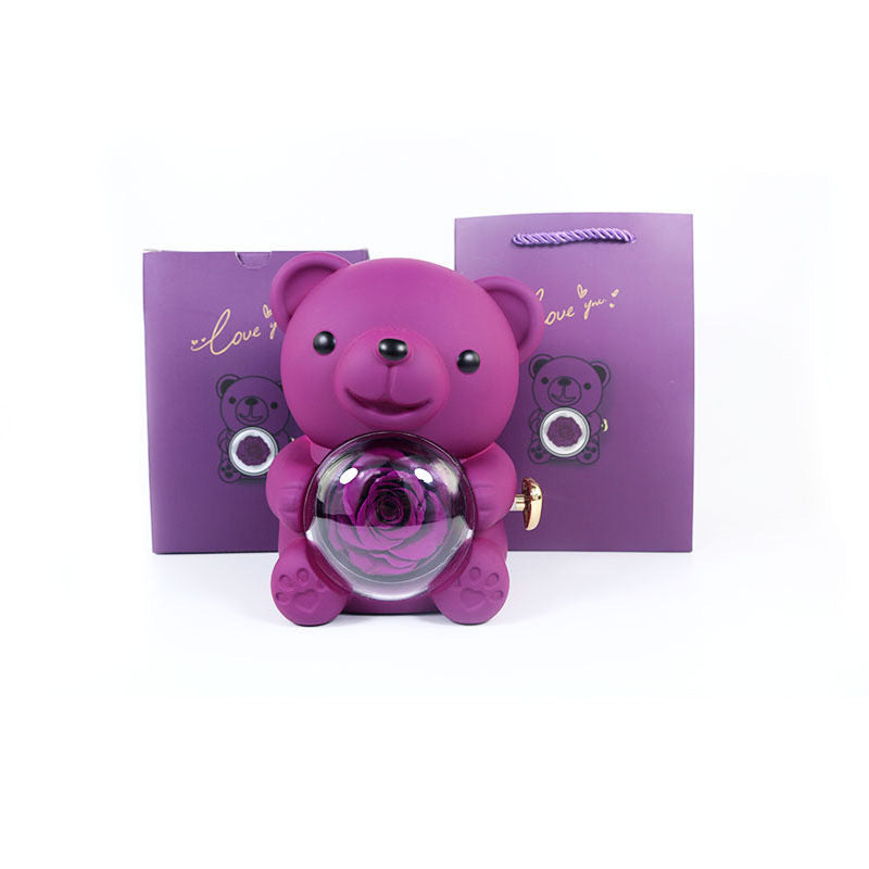 Teddy Bear Gifts Box With Necklace