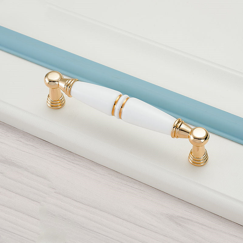 Zinc alloy golden ceramic handle