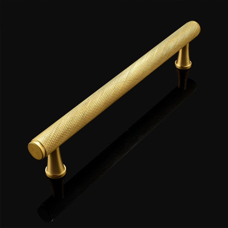 Pure copper Chinese style drawer door handle handle wine cabinet simple handle cabinet single hole pure copper Nordic