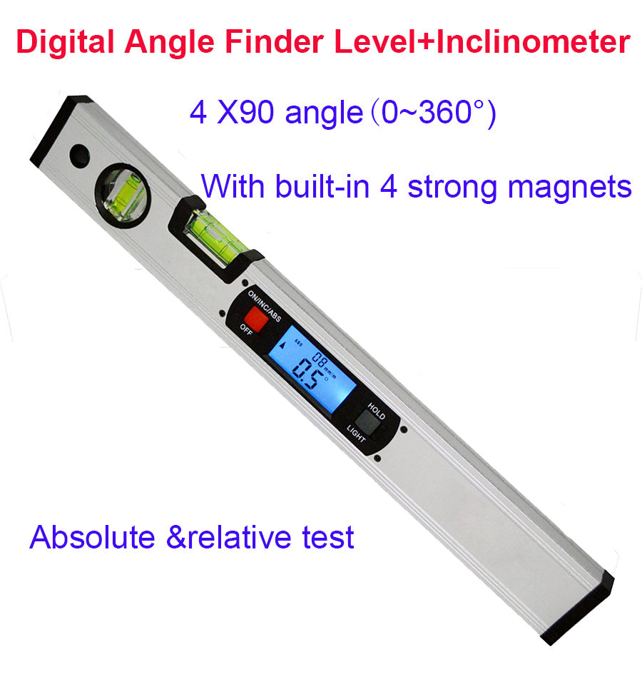 Magnetic angle meter, angle ruler, digital display level ruler