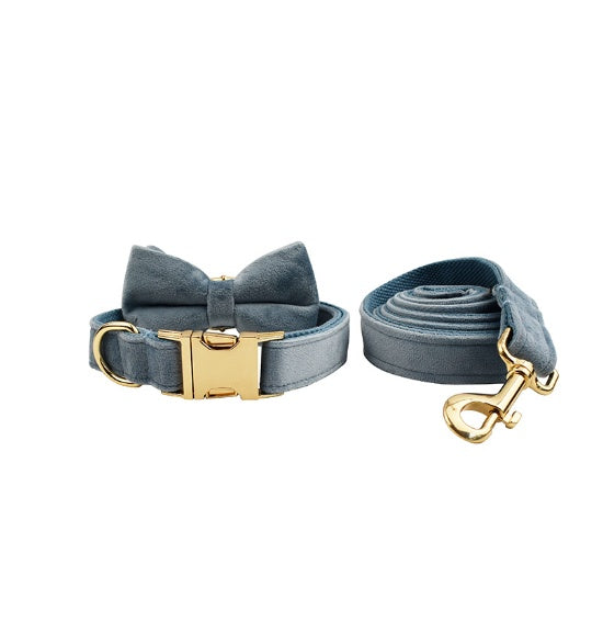 Velvet Pet Collar Traction Rope