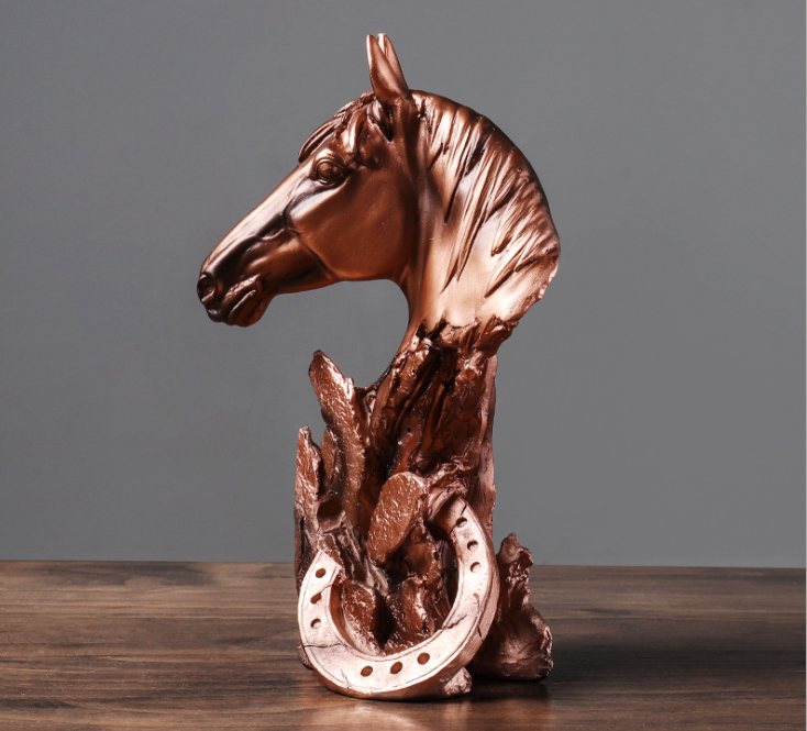 War Horse Bronze Horse Head Power Horse Resin Crafts