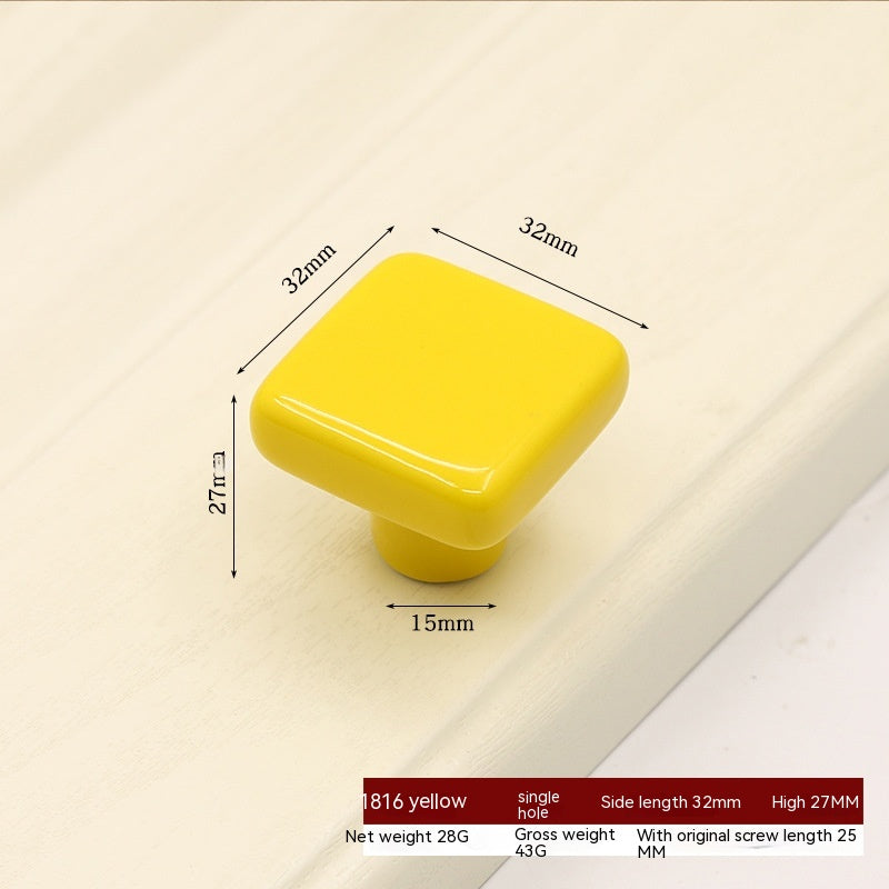 Simple Color Ceramic Cabinet Door Handle