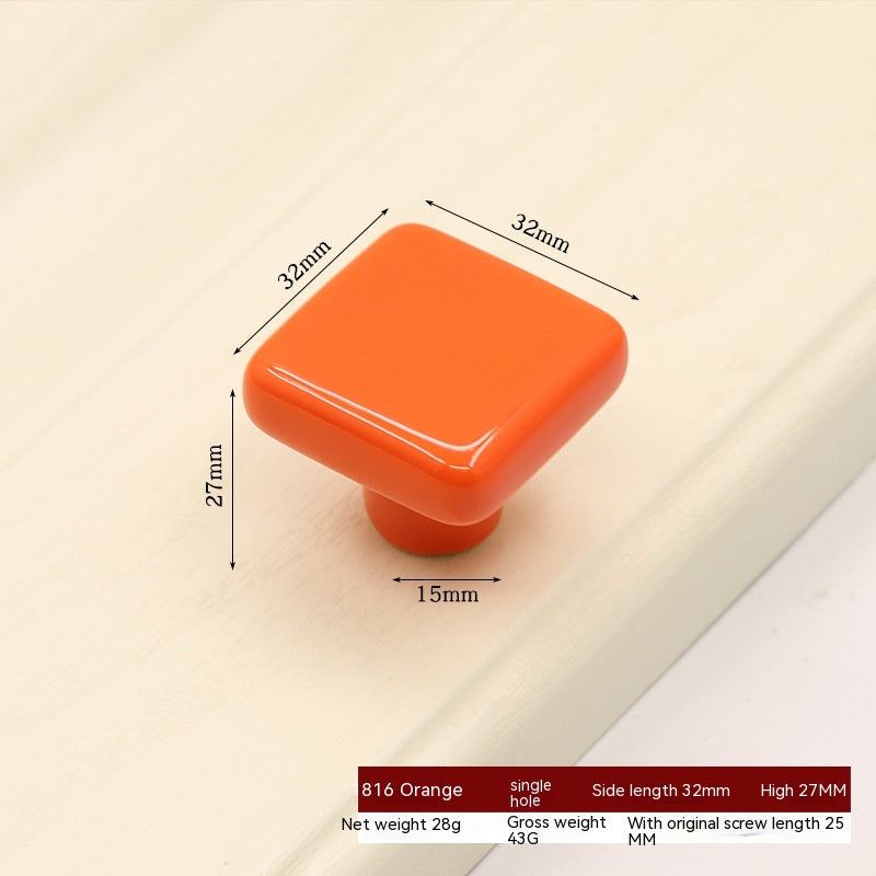 Simple Color Ceramic Cabinet Door Handle