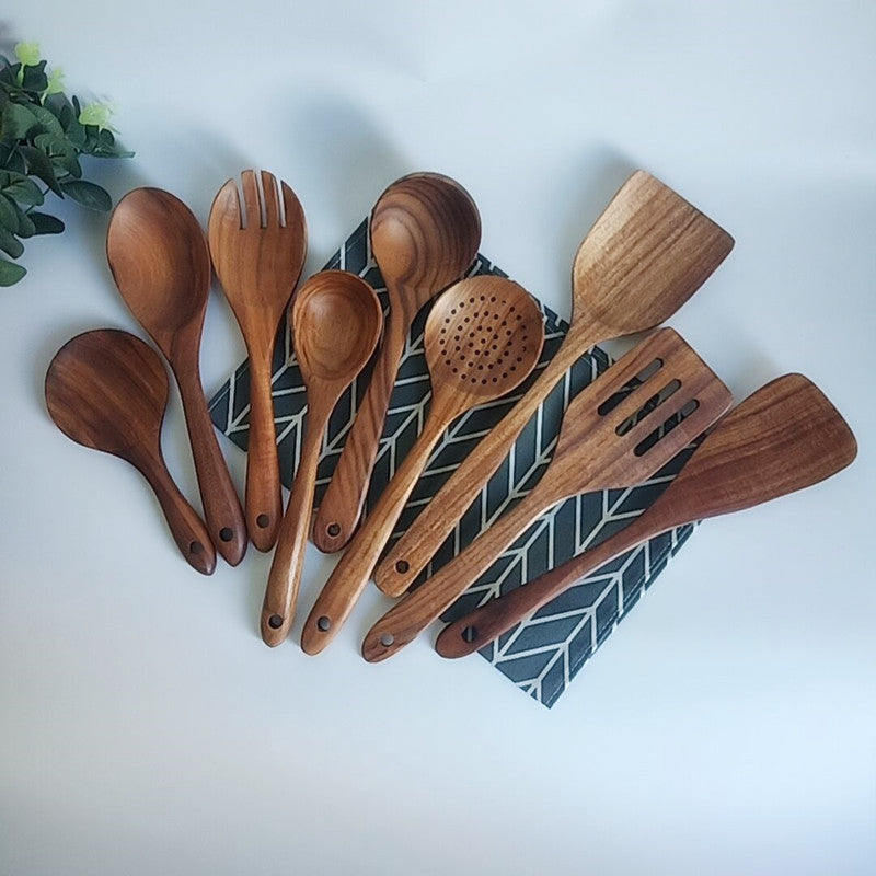 Non Stick Pan And Non Lacquered Wooden Rice Spoon Set