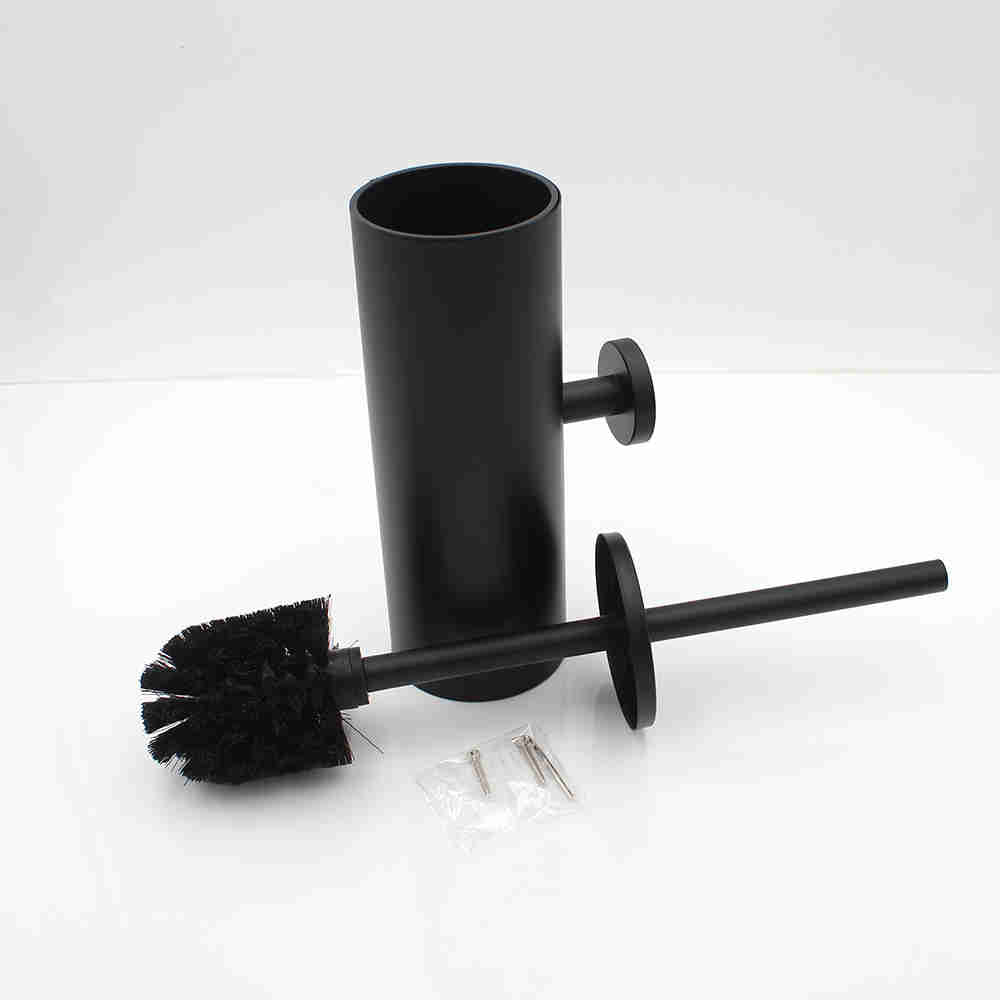 Toilet Brush Set Gold Vertical Black 304 Stainless Steel