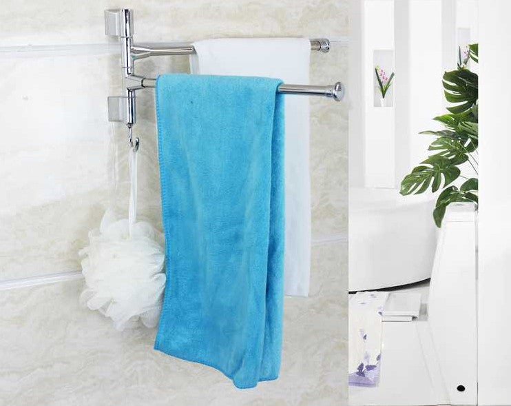 Wear resistant stainless steel towel rack, towel, single pole, double pole towel towel rack, bathroom towel pole hanging rack