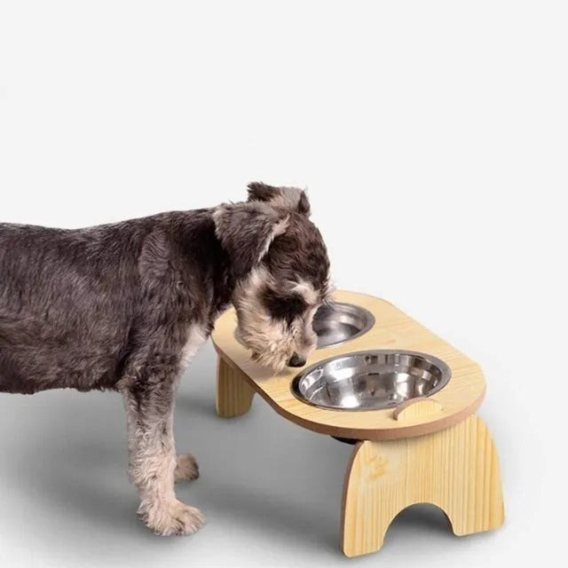 Wooden Frame Pet Bowl