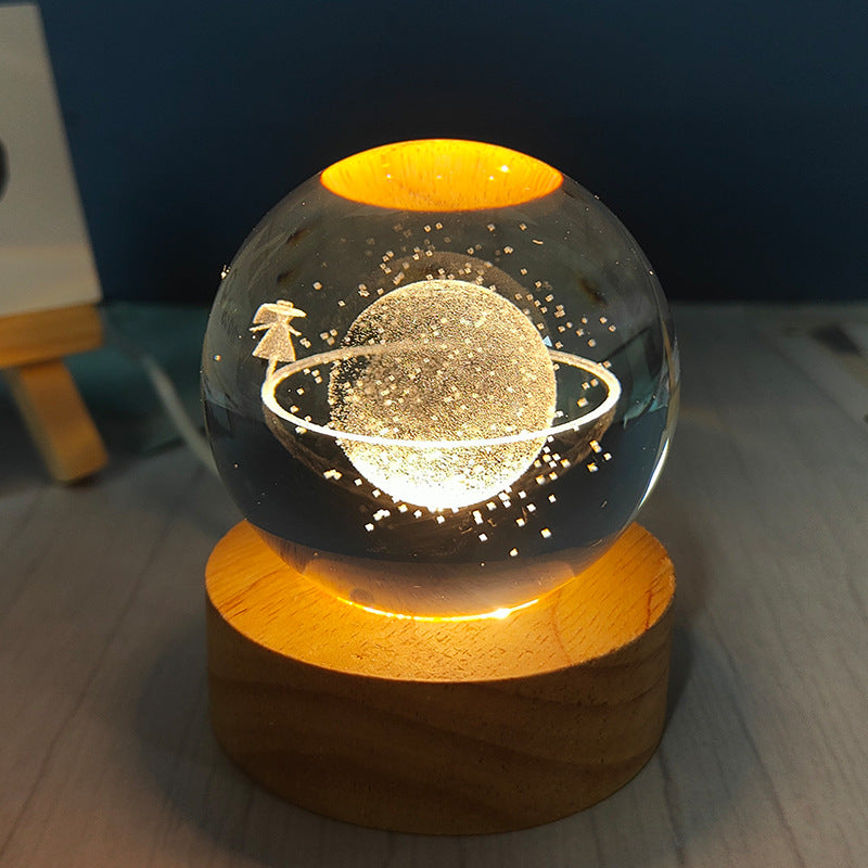 Usb Plug-in Luminous Crystal Ball Night Light