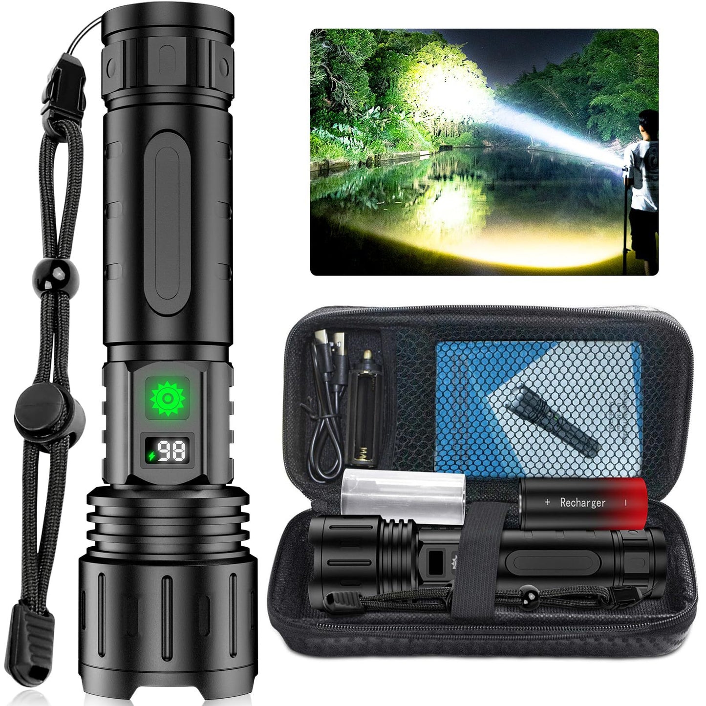 Strong Flashlight Outdoor Patrol