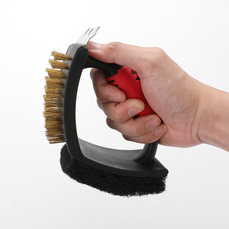 Barbecue Household Cleaning Brush Three-in-one