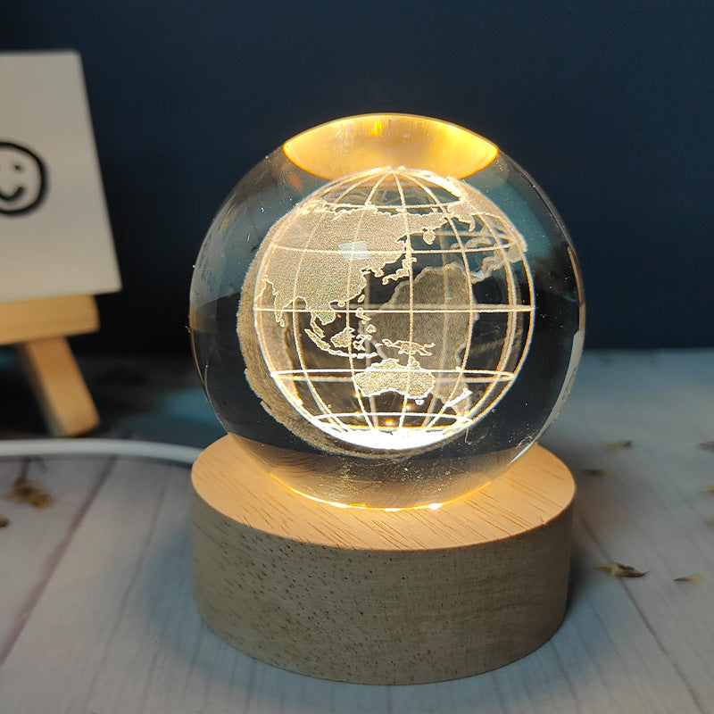 Usb Plug-in Luminous Crystal Ball Night Light