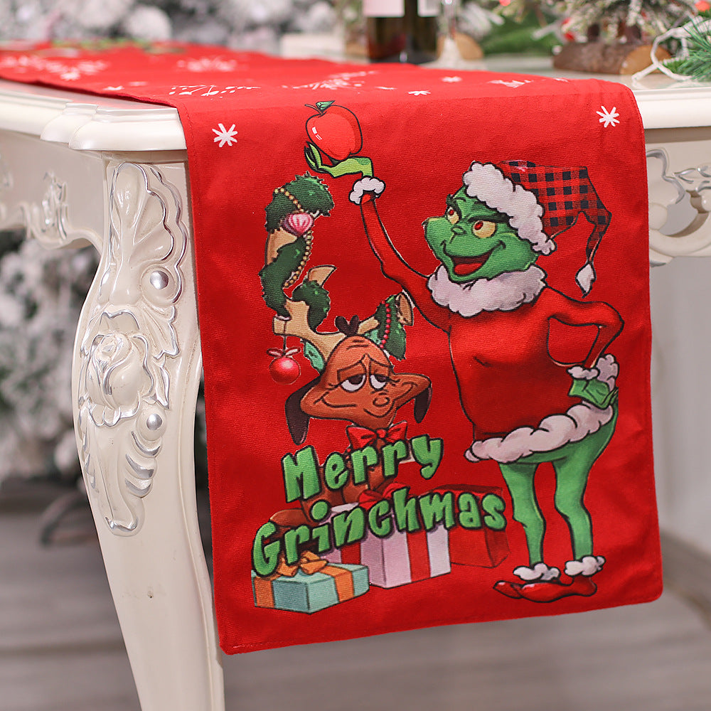 Christmas Table Runner Restaurant And Tea Table Table Decorations