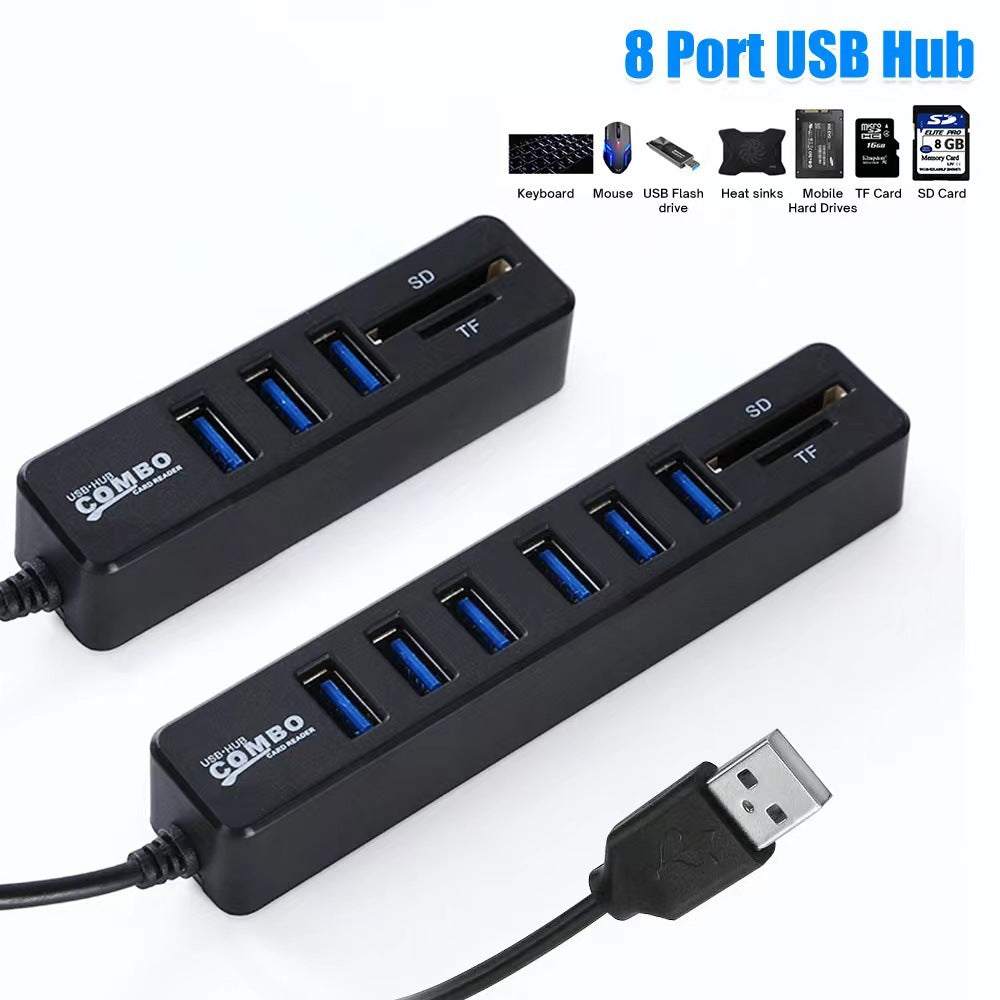 1 M USB Deconcentrator Line HUB COMBO HUB TFSD Card Reader 6 Plus 2