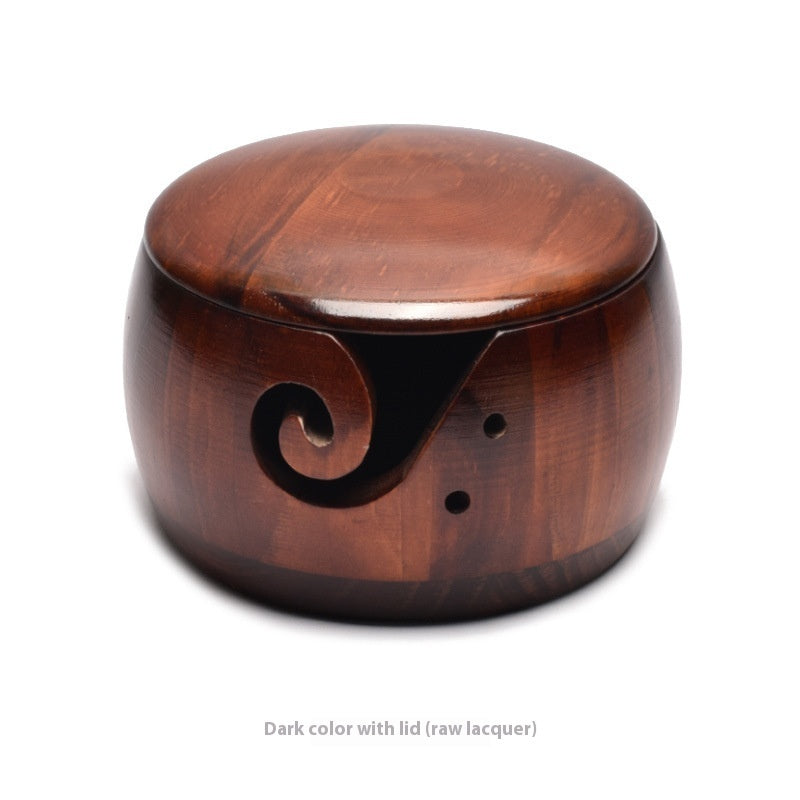 Creative Wooden Wool Storage Bowl