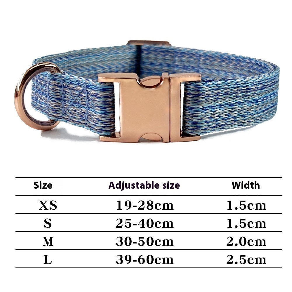 Dog Leash With Engraved Lettering And Anti Lost Collar