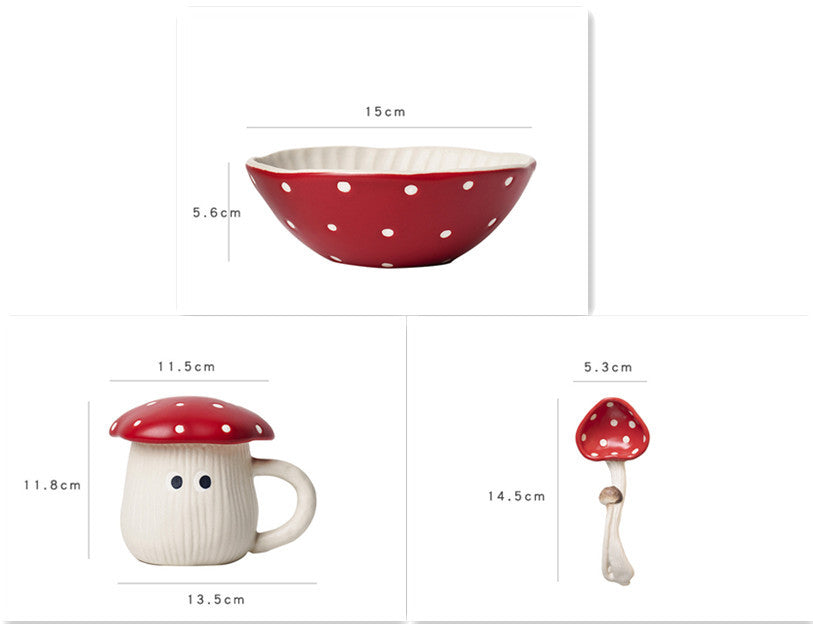 Maidenheart Red Mushroom Tableware Underglaze