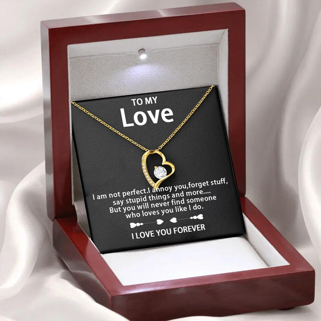 Zircon Love Necklace Ornament