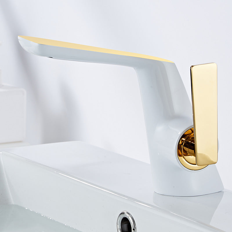 Copper Bathroom Cabinet Basin Hot And Cold Faucet