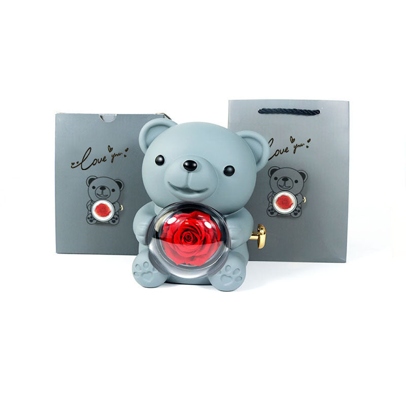 Teddy Bear Gifts Box With Necklace