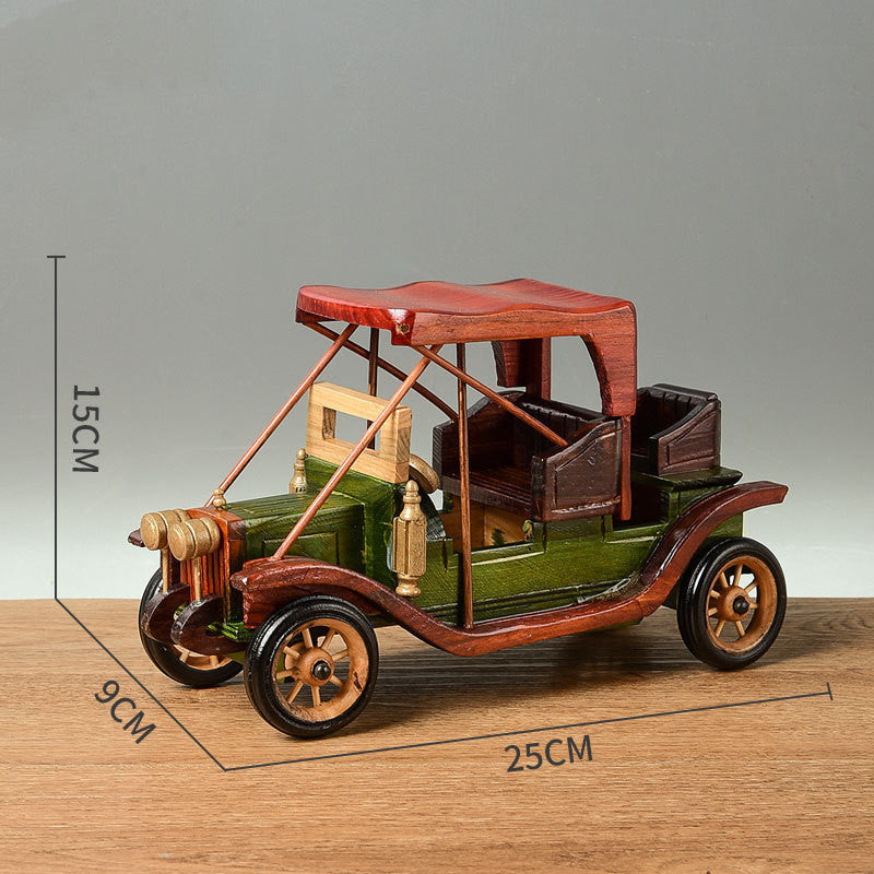 Desktop Wooden Vintage Car Ornaments