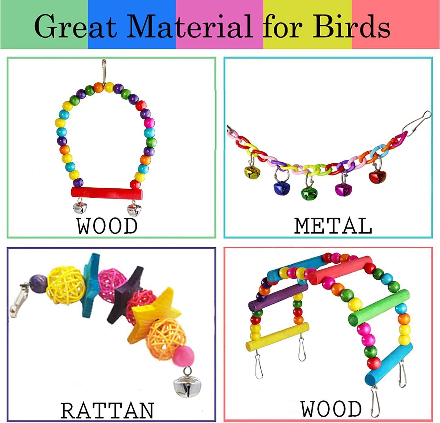 7PCs Parrot Toys