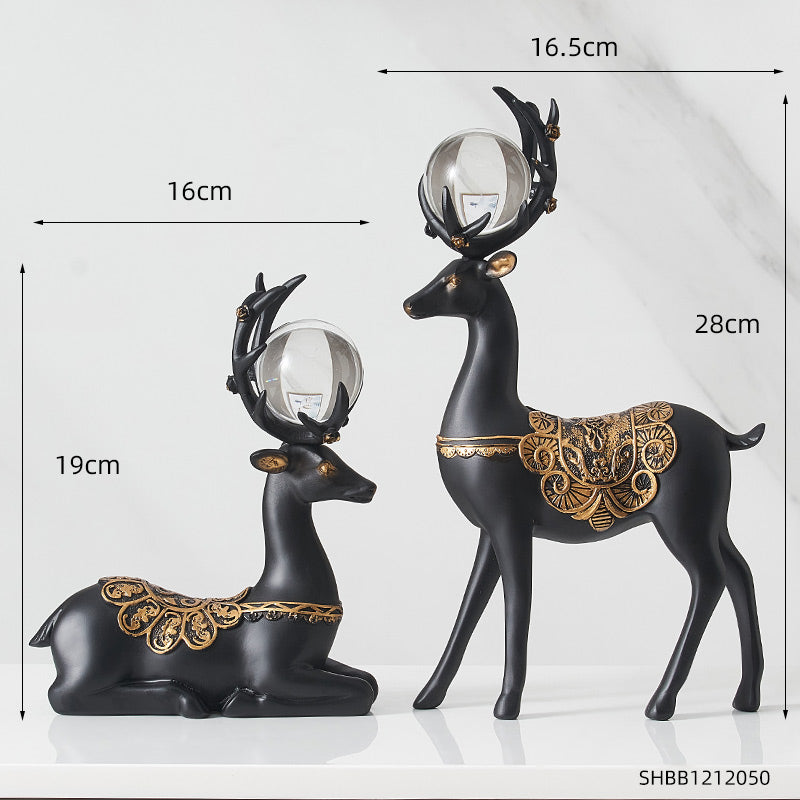 New Chinese Creative Deer Decoration Living Room Entrance Wine Cabinet Home