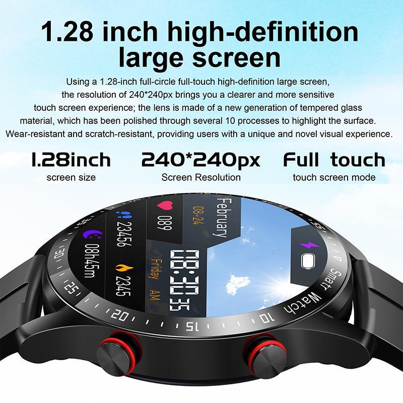 Smart Watch ECG PPG Business Stainless Steel Strap Bluetooth Call