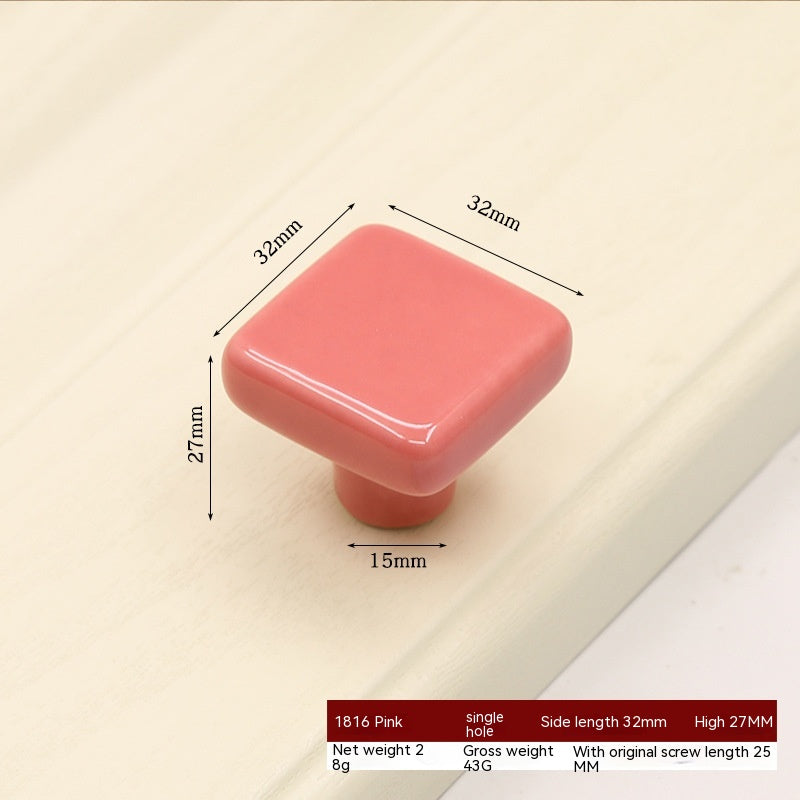 Simple Color Ceramic Cabinet Door Handle