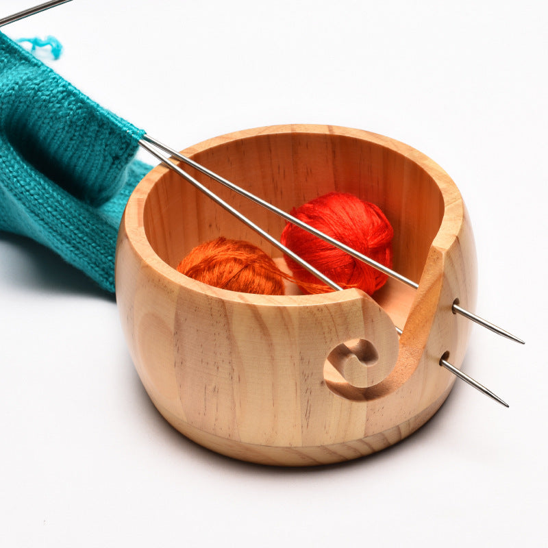 Creative Wooden Wool Storage Bowl