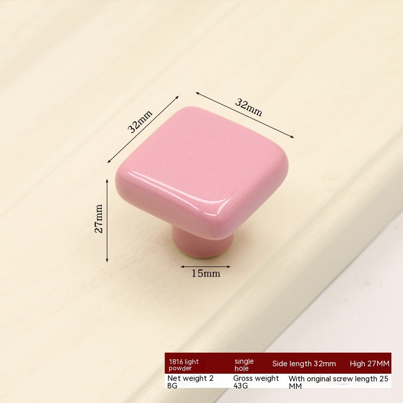 Simple Color Ceramic Cabinet Door Handle