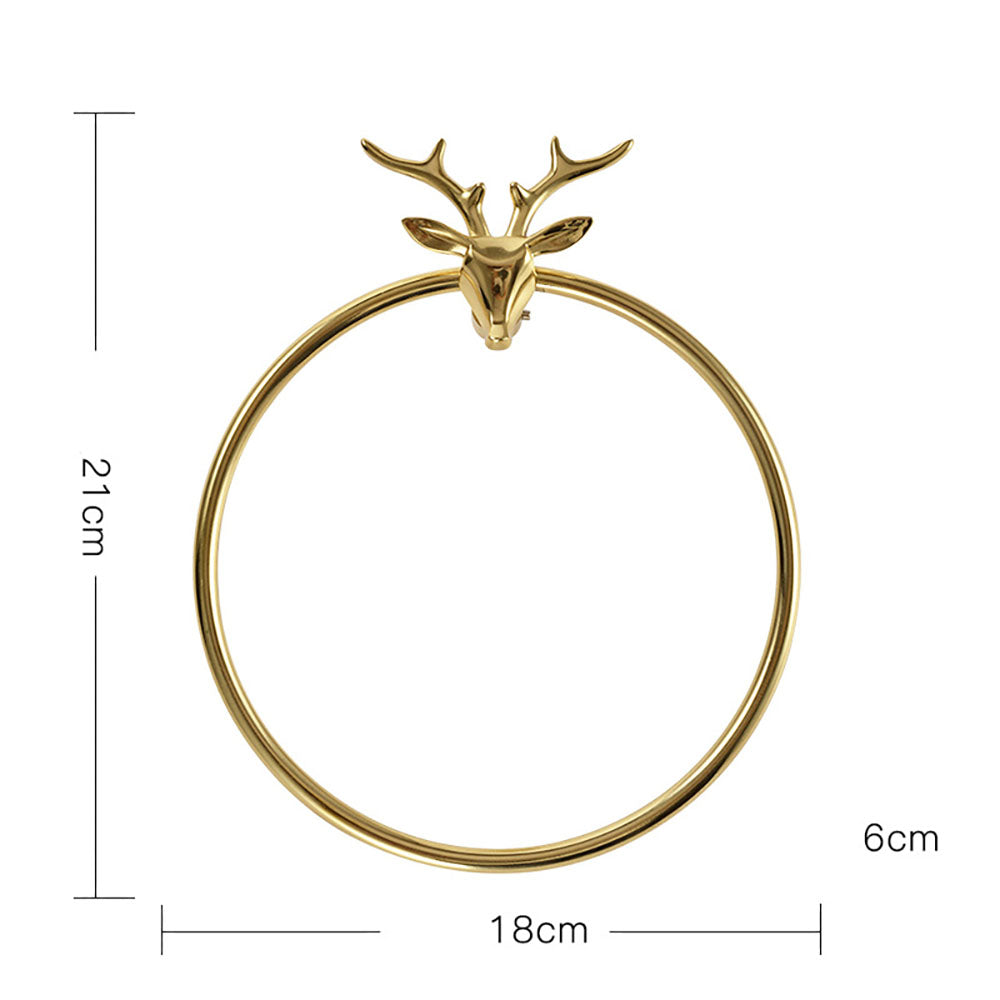 American Light Luxury Style Lucky Deer Decorative Hook Towel Bar