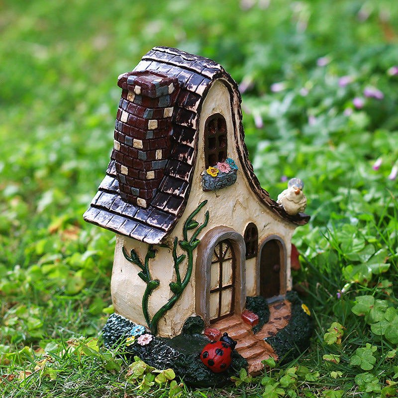 Fairy Tale Garden House Resin Crafts Home Decoration