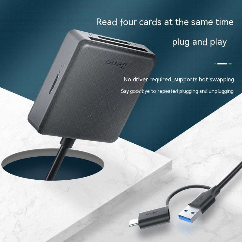 SDTFCFmemory Card USB30 High-speed Multi-drive Letter Card Reader