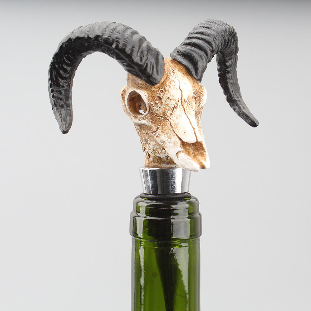 Buffalo Skull Wine Bottle Stopper