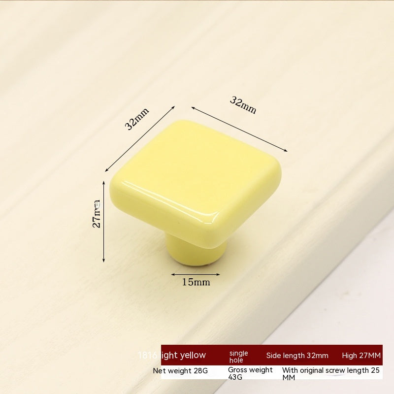 Simple Color Ceramic Cabinet Door Handle