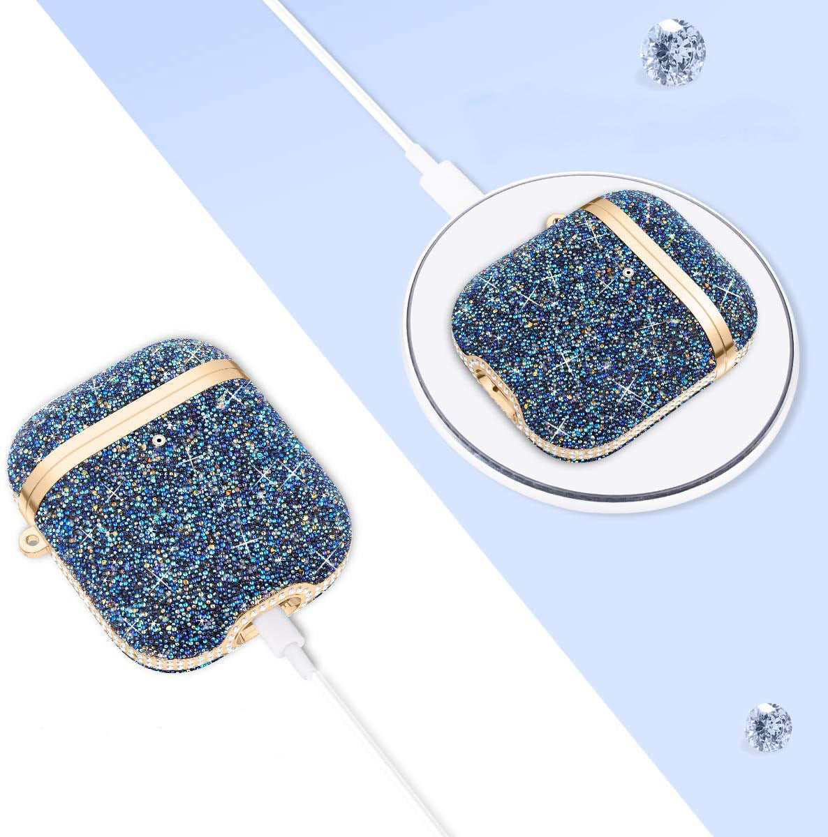 Soft Electroplating Fashion Star Diamond Headphone Sleeve Protective Sleeve