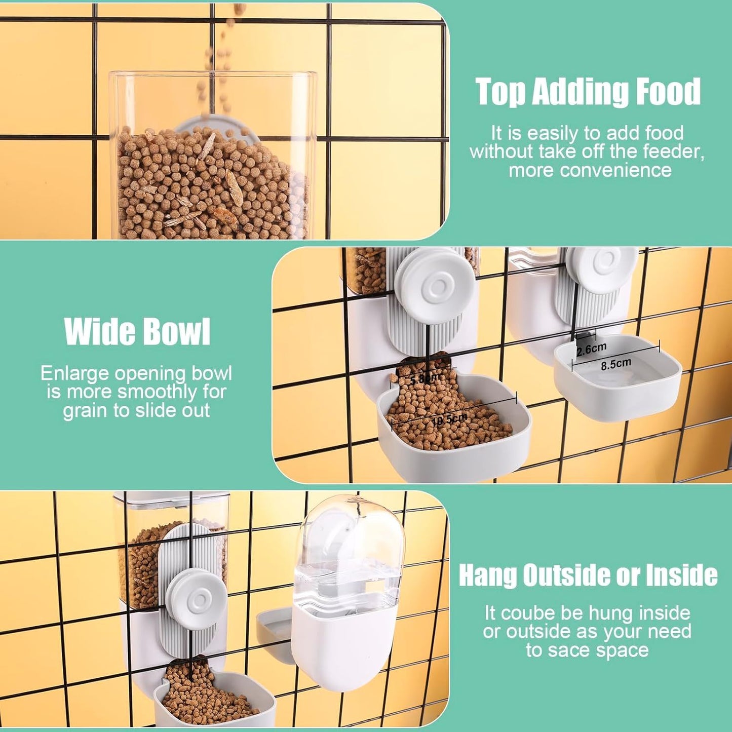 Hanging Automatic Pet Food And Water Dispenser