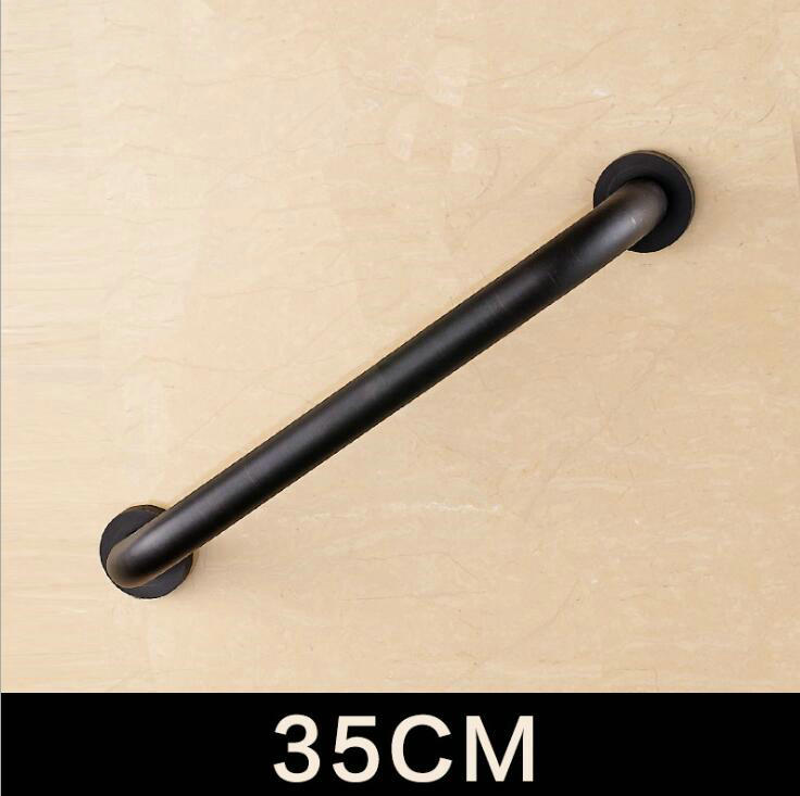 Bathtub Handle With Copper Grab Bars In Bathroom