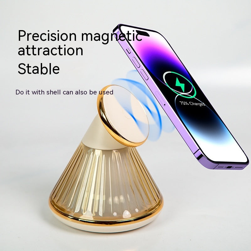 Night Table Lamp 15W Wireless Charger Magnetic Fast Wireless Seat  