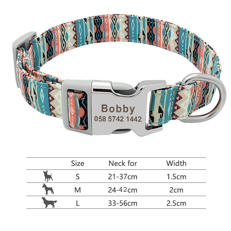 Adjustable Nylon Dog Collar