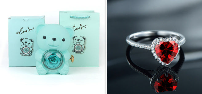 Teddy Bear Gifts Box With Necklace