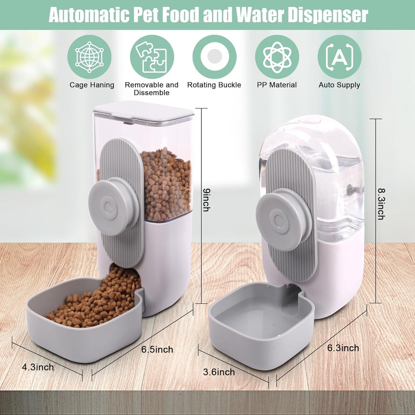 Hanging Automatic Pet Food And Water Dispenser