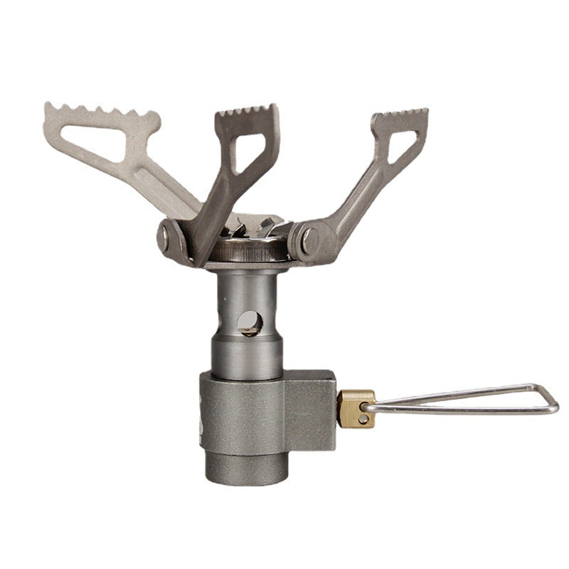 Portable Mini Camping Titanium Stove Outdoor Gas Stove Survival Furnace Stove Pocket Picnic Cooking Gas Burner