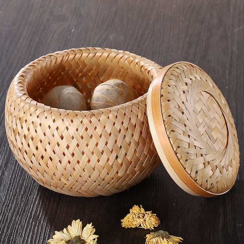 Bamboo Woven Tea Pot Box