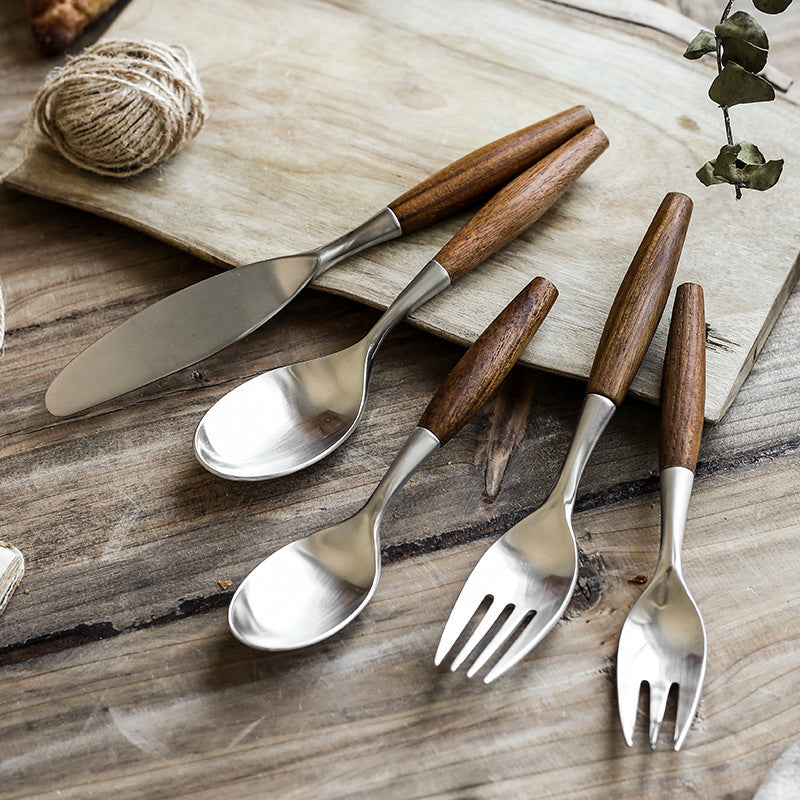 Stainless Steel Cutlery Set With Log Handle