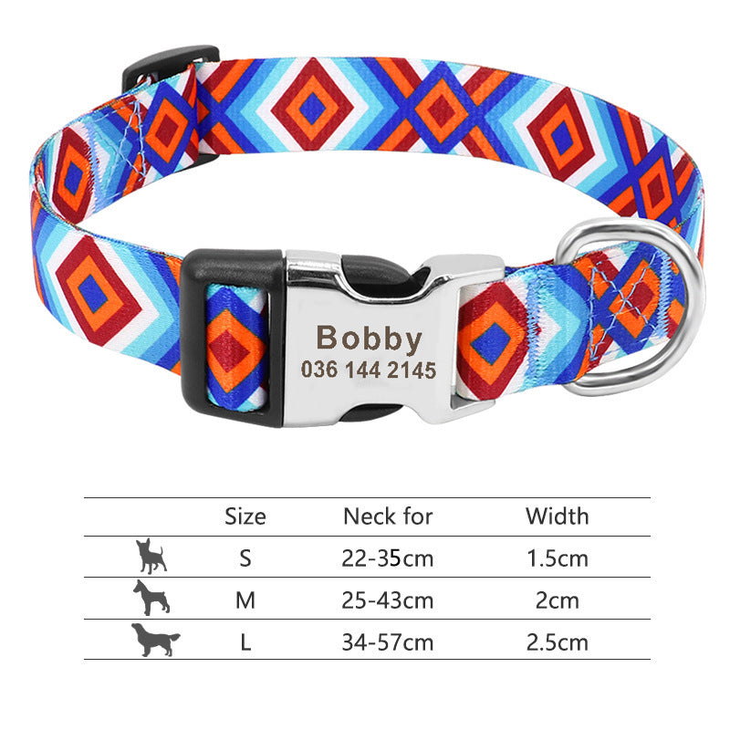 Adjustable Nylon Dog Collar