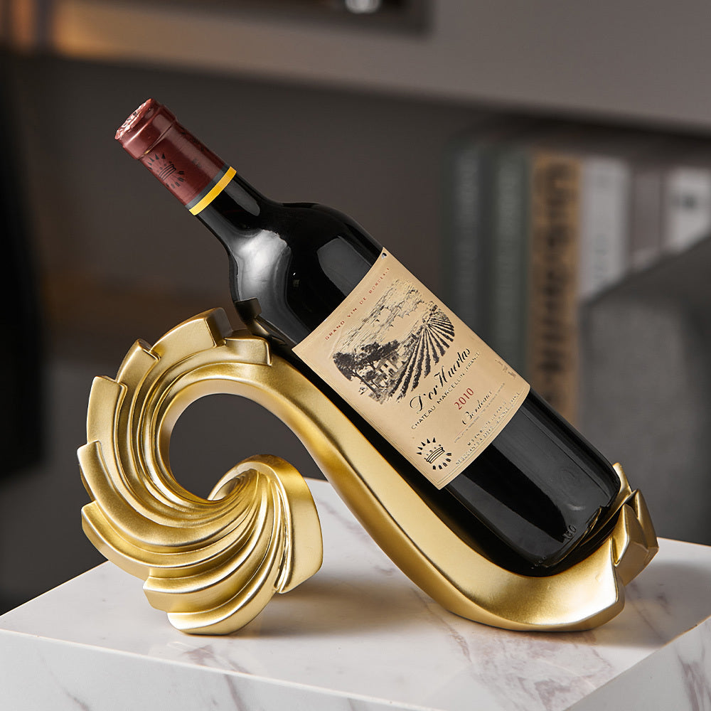 Gold Minimalist Spiral Wine Rack